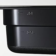 HUBERT Ninth-Size Polycarbonate Cold Food Pan, Black - 4 1/4" L x 6 15/16" W x 2 1/2" D