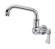 Royal Series Single Hole Wall Mount Faucet by Krowne – 2.5"L x 2.75"W x 8"H, Brass, Silver, Model 16-171L
