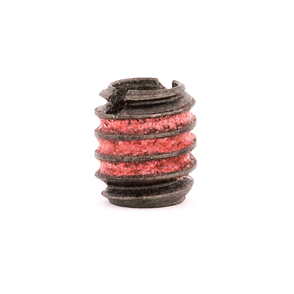 E-Z LOK 5.1mm / M3-0.5 Internal Threads, M6x1.0 External Threads, 6.48 mm Length / Red Thread Locking Inserts