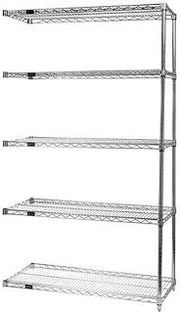 QUANTUM STORAGE SYSTEMS Wire 5 Shelf ADD-ON KIT Stainless 54in