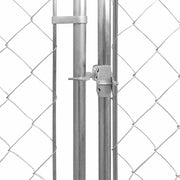 Outdoor Dog Kennel Galvanized Steel 224.4"x224.4"x72. by vidaXL – Alloy Steel, Silver, Model 145034