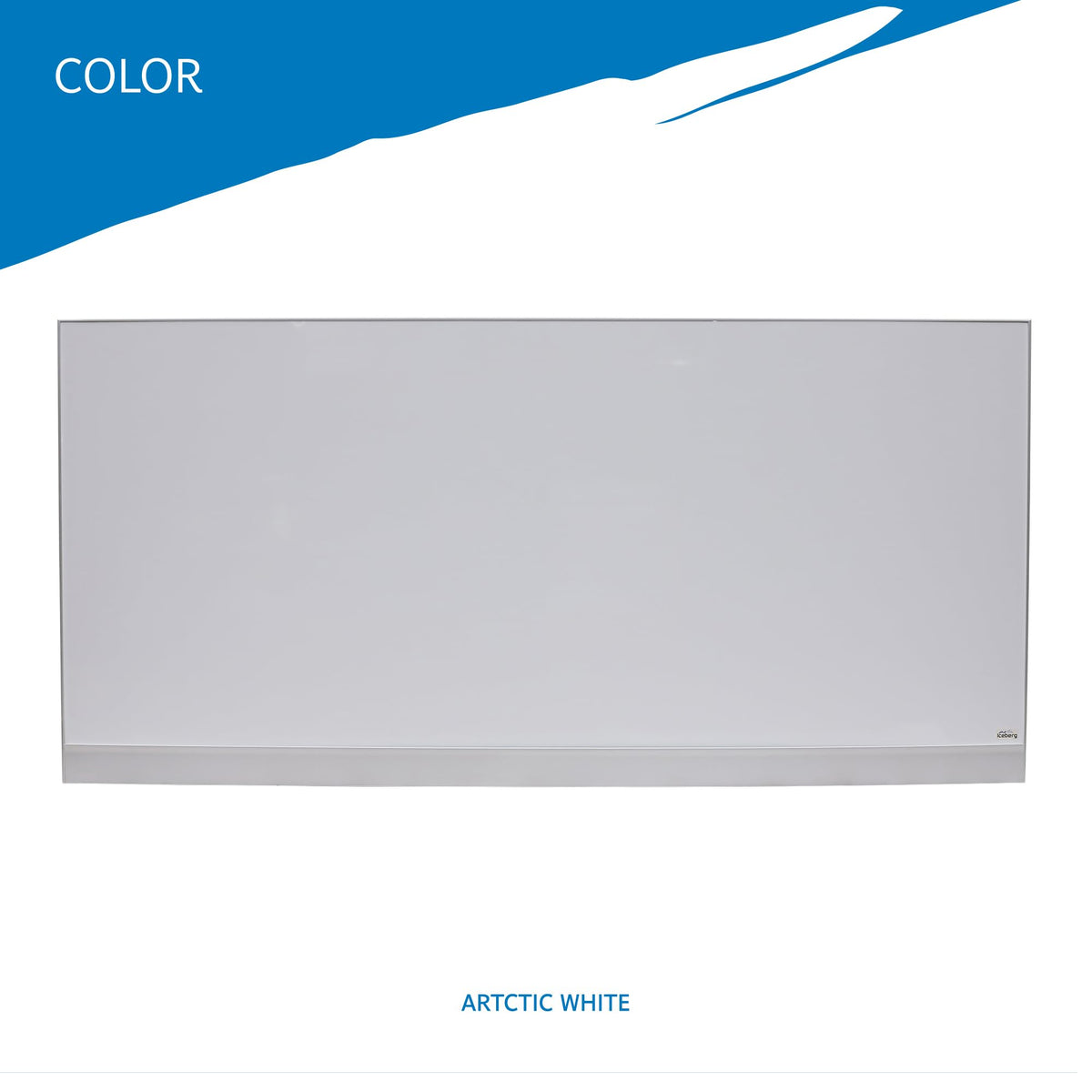 Polarity Magnetic Dry Erase Whiteboard by Iceberg – 96"W x 46"H, Alloy Steel, Aluminum, Model 31280