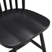 Wooden Windsor Dining Side Chair Set of by Furnifact – Wood, Black, Pack of 2