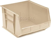 QUANTUM STORAGE SYSTEMS 550121BG Plastic Hang & Stack Bin, Ivory - 18 x 16.5 x 11 in.