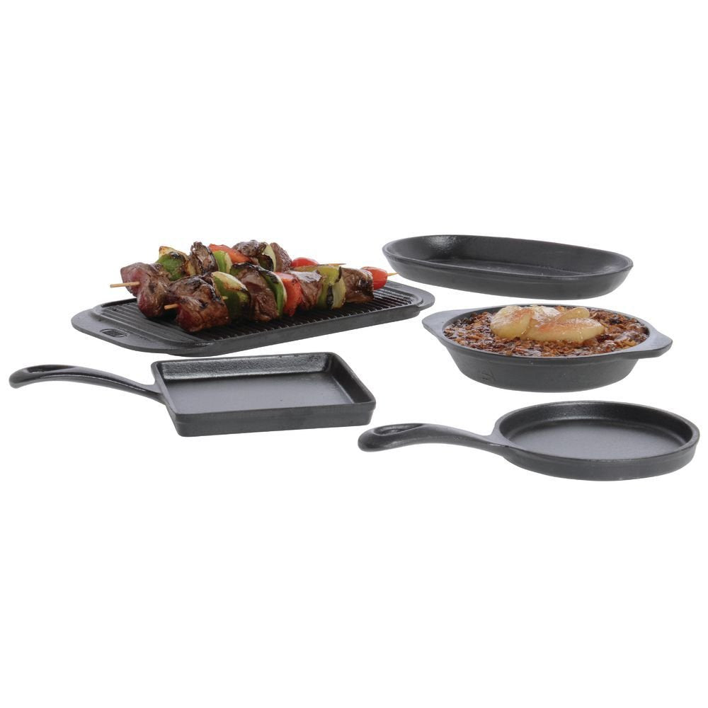 Cast Iron 11.75 x 6.25 Rectangle Tray by World Tableware – 11.8" x 6.3" x 0.5", Cast Iron, Black, Model CIS-19