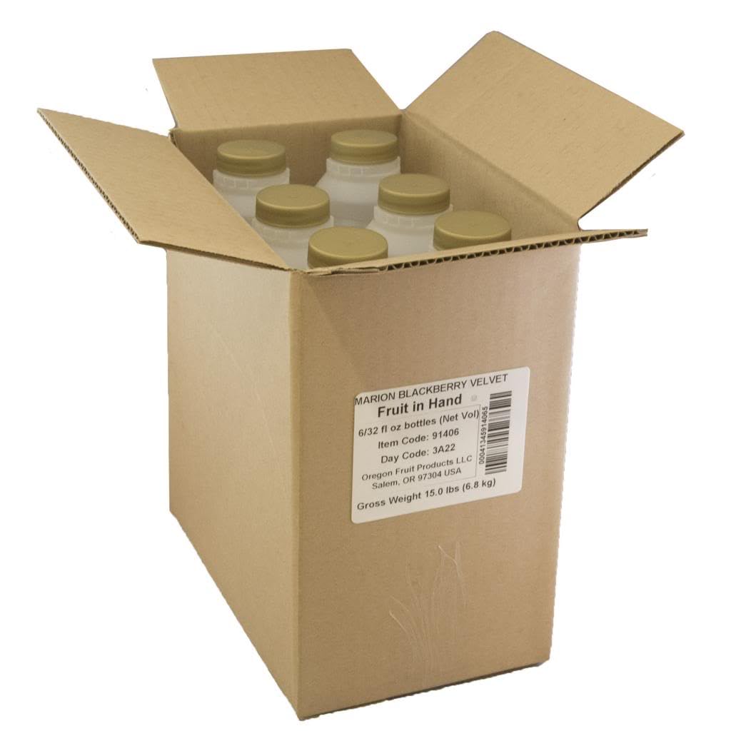 Fruit in Hand Marion Craft Puree by Oregon – 32 Fluid Ounce, Pack of 6