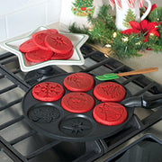 Holiday Pancake Pan by Nordic Ware – 17.5x10.5x2.1, 4.8 ounces, Aluminum, Black, Model 01965
