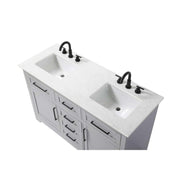54" Double Bathroom Vanity in Grey by Elegant Kitchen and Bath – unspecified, Aluminum, Grey, Model VF85054DGR