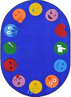 Joy Carpets Emoji Edge 13'2" Round Area Rug in Color Multi