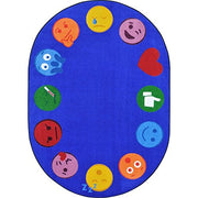 Emoji Edge 13'2" Round Area Rug in Color Multi by Joy Carpets – 13'2" (Round), Nylon, Multi Color, Model 1940XLE