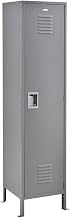 Global Industrial 1-Tier 1 Door Locker, 18"Wx18"Dx72"H, Gray, Unassembled