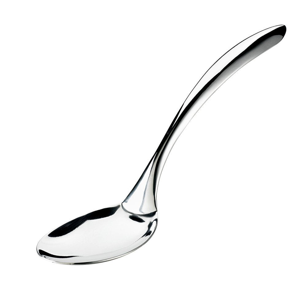 Browne 10" Solid Serving Spoon by Browne Foodservice – Solid, Stainless Steel, Silver, Model 573180