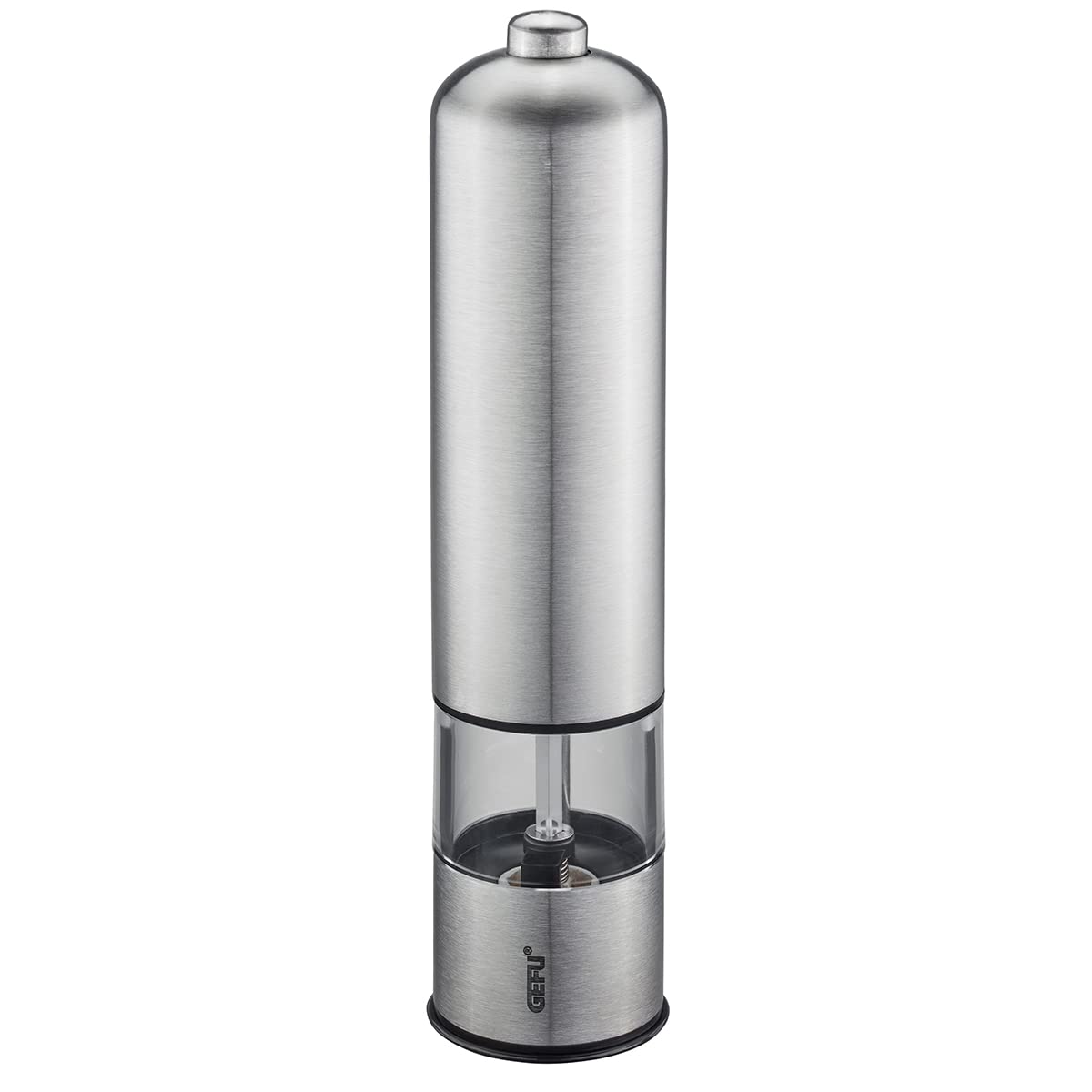 Trico Salt or Pepper Mill by GEFU – 40g Peppercorns or 80g Salt, 40 grams, Stainless Steel, Stainless, Model 89550