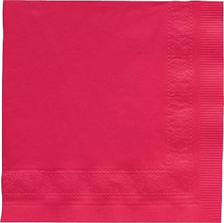 Hoffmaster Beverage Napkin, Red, 1,000/Ct