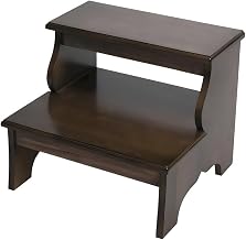 Starlight Canyon Home Acacia Veneer Step Stool with Distressed-Finish, 500 lb Capacity, Kiln-Dried Wood Bed Step for Bedroom and Kitchen