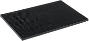 Hubert Black Rubber Bar Mat - 18" L x 12" W x 39/100" H