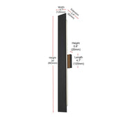 Waylen LED Outdoor Wall Sconce Black by Lighting Design – 119, Iron, Black, Model OD506W34BK