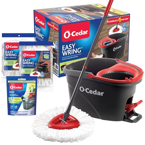 O-Cedar EW + 2 Refills W/Citrus PACS / Red / 1 Mops & Bucket Sets