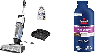 CrossWave Edge, Multi-Surface Hard Floor Cleaner Wet Dry Vacuum with Zero-Gap Edge Technology, 4111A + Bissell Multi Surface Super Concentrate, 14 0.33 Oz packets included, 4144