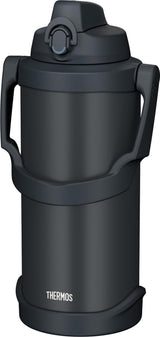 BK-J Vacuum Insulated Sports Jug 3L Black Jade by THERMOS – 101.4 Ounces, 3000.0 milliliters, Stainless Steel Plastic Silicone, black jade, Model FJQ-3001