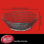 Tablecraft 10.00x10.00x3.00 / Black / Modern Display Baskets