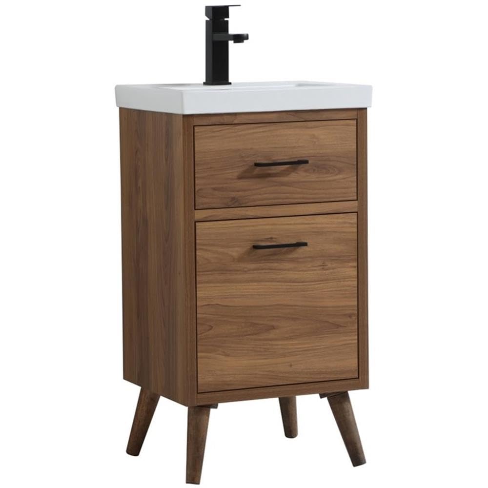 Elegant Decor 18" - Single / Brown,black / Mid-Century Modern Bathroom Vanities