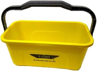 Ettore 3 Gallon Compact Super Bucket with Ergonomic Handle, Yellow