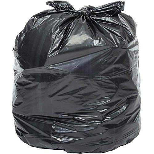 12-16 Gallon Light Duty Black Trash Bags by Global Industrial – HDPE, Black, Model NR243306K