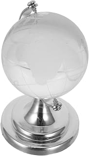 ABOOFAN Miniature Glass Globe Desk Decor with Sturdy Placement and Interactive Learning Features, round Sphere Shape for Varied Interiors and Workspace, Modern and Refined World Map
