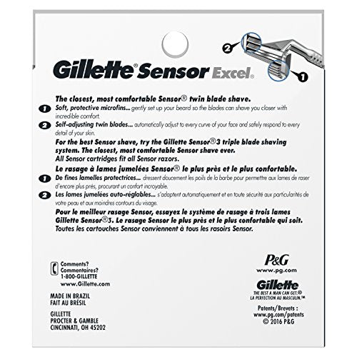 Gillette 10 Count (Pack of 2) / Sensor Excel / 1 Cartridges