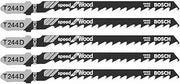 Bosch T244D 5 pc. 4 in.6 TPI Speed for Wood T-Shank Jig Saw Blades