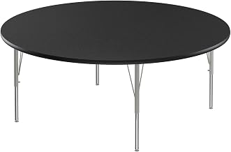 Correll Activity Tables with Black and Silver Finish A60-RND-07-14-09