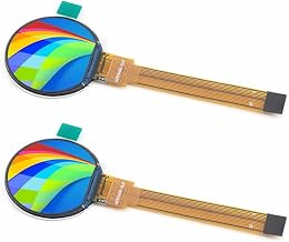 2Pcs 0.99" Round TFT Display IPS LCD Module RGB 128*115 ST7735 Driver 12Pin