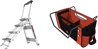 Little Giant Ladder Systems Safety Step Ladder + Cargo Hold Tool Pouch