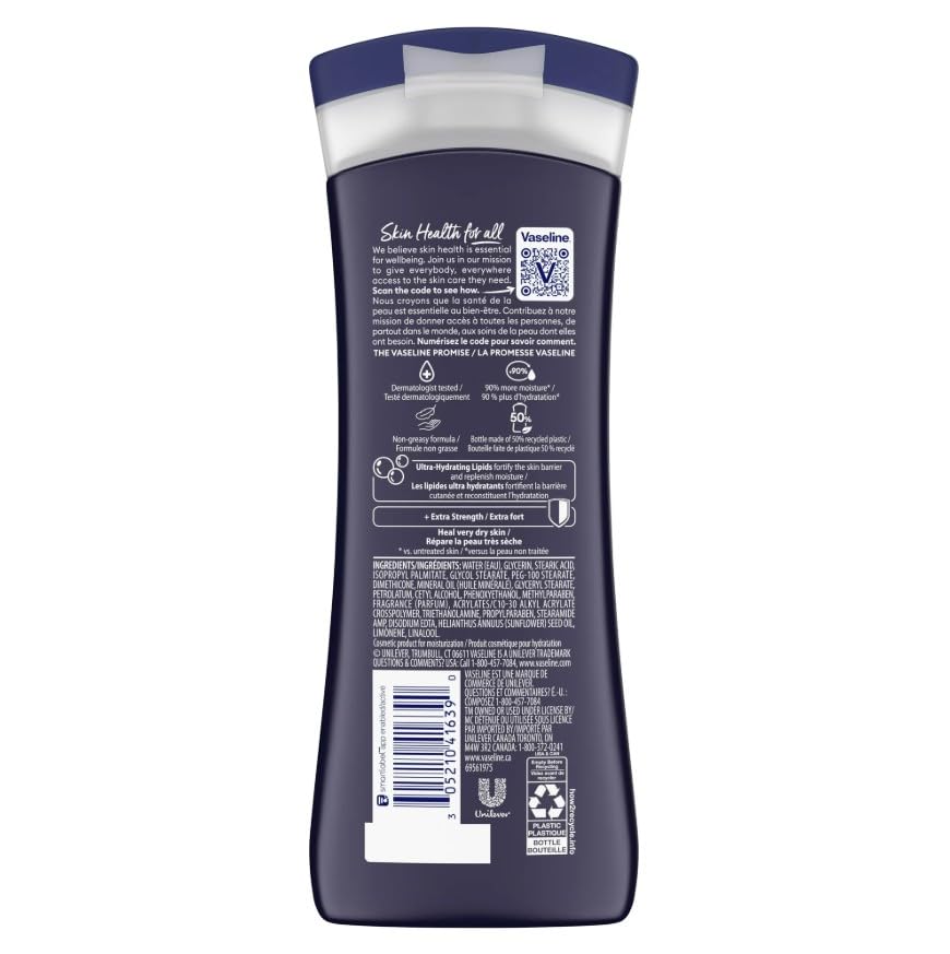 Mens Extra Strength Lotion 10 Ounce (295ml) (2 Pack) by Vaseline – 10 Ounce