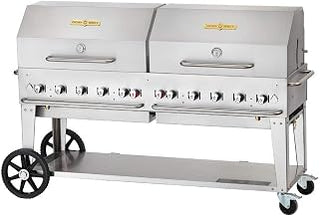 72'' Rental Mobile Grill w/Roll Dome - Bulk Propane Tanks Model
