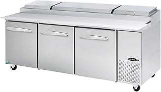 KPT-93-3 Kool-It Stainless Steel Pizza Table with 5" Swivel Castors and 2 Front Brakes, 93-19/64" x 42" x 36"