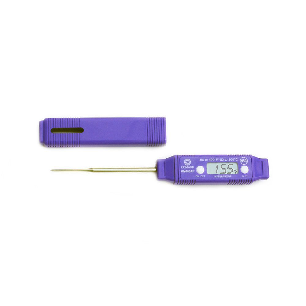 KM400AP Allergen Digital Pocket Thermometer by Comark – Purple, Model 9002585