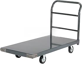 Global Industrial Platform Truck w/Steel Deck, 5" Rubber Casters, 48 x 30, 1400 Lb. Capacity