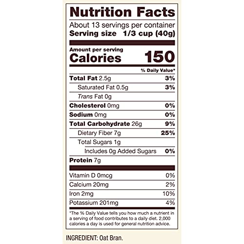 Bob's Red Mill 18 Ounce (Pack of 4) / 4 Oat Bran