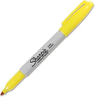 Sharpie Fine Point Permanent Markers, Yellow, 1 Count