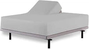 Top Split King Fitted Sheet for Sleeep Number Beds - 100% Egyptian Cotton 600 TC Half Split Fitted Sheet Only - 1 PC Half Split Silver King Fitted Sheet Only Split Down 34 inches from Top