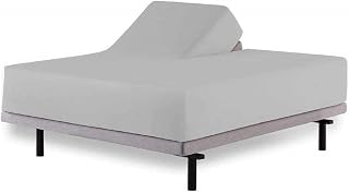 Top Split King Fitted Sheet for Sleeep Number Beds - 100% Egyptian Cotton 600 TC Half Split Fitted Sheet Only - 1 PC Half Split Silver King Fitted Sheet Only Split Down 34 inches from Top