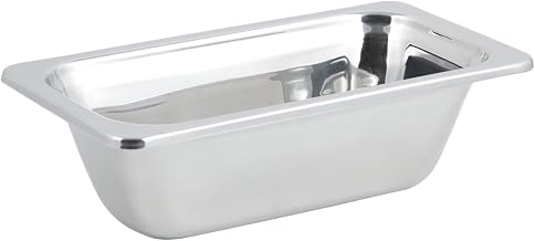 Bon Chef 5213 Stainless Steel 1/3 Size Food Pan, Plain Design, 2 Quart Capacity, 13-1/16" Length x 6-15/16" Width x 4" Depth