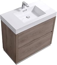 Bliss 40" Butternut Free Standing Modern Bathroom Vanity