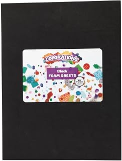 Colorations Black Foam Sheets, 10-Pack, 9" x 12" Craft Foam Sheets