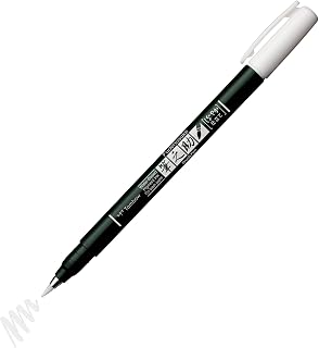 Tombow Brush Pen Fudenosuke pastel for black paper, white