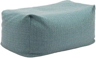 Green Ottoman for Patio, Lightweight Outdoor Pouf Ottoman for Deck or Poolside, Versatile Poof for Casual Garden Seating