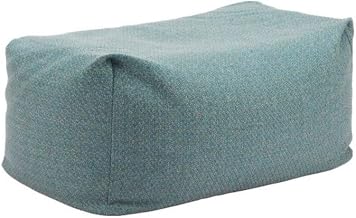 Green Ottoman for Patio, Lightweight Outdoor Pouf Ottoman for Deck or Poolside, Versatile Poof for Casual Garden Seating