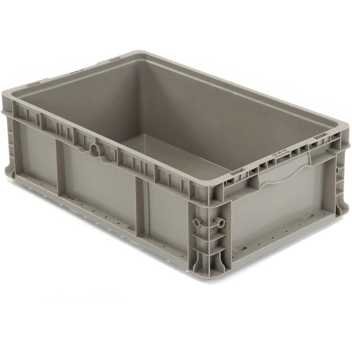Straight Wall Container Solid - 24 X 15 X 9-1/ by Monoflo International – 150.0 pounds, Polyethylene (PE), Gray, Model NRSO2415-09